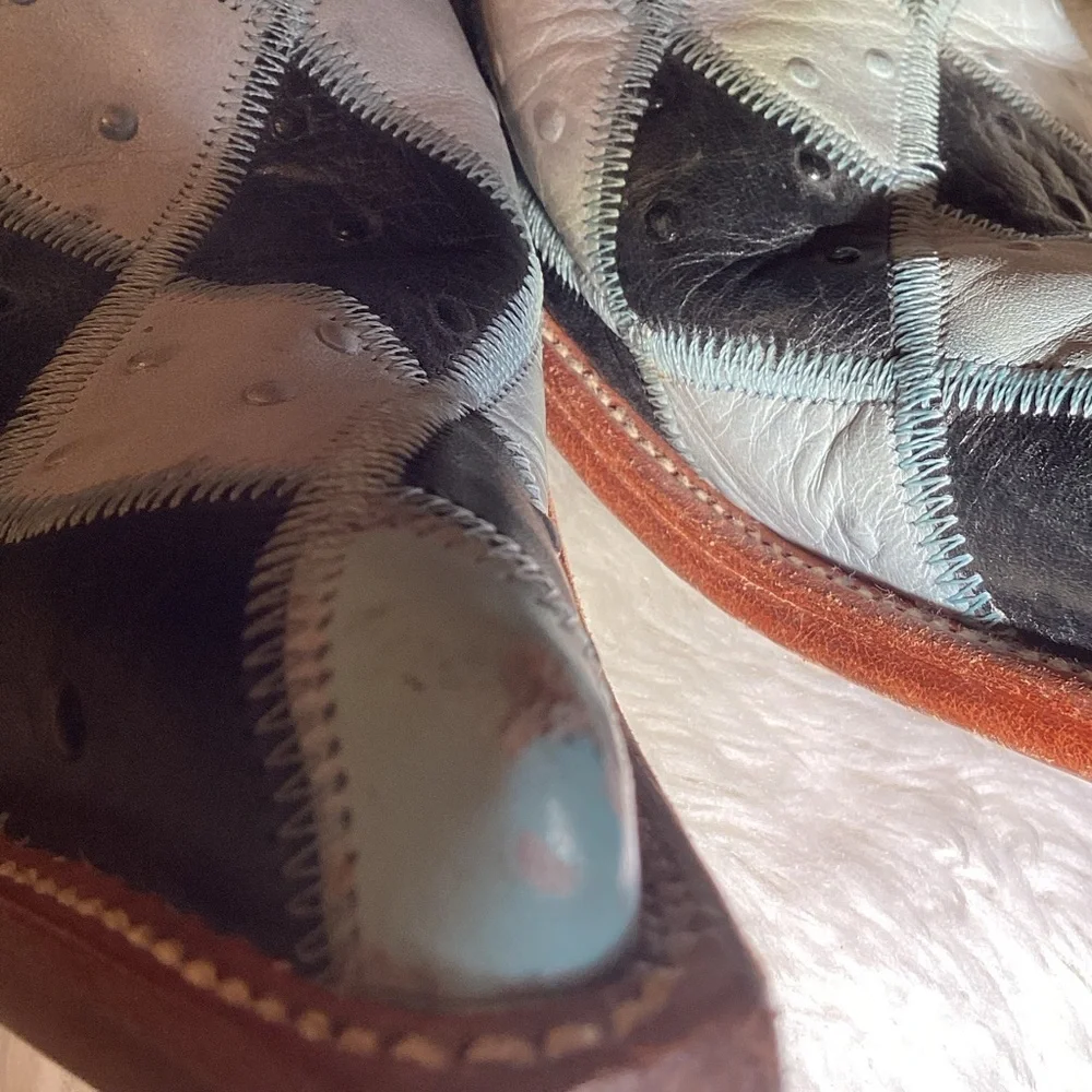 Arango ostrich imitation cowboys boots size 8.5